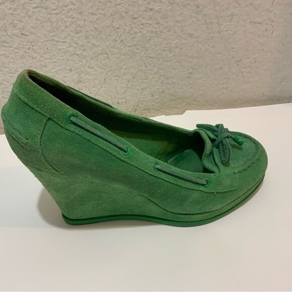 Sperry Top-Sider Jeffrey suede Green Wedges - Picture 2 of 11